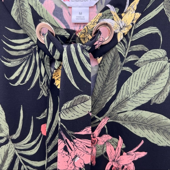 Liz Claiborne floral sleeveless ladies top size M - Picture 2 of 9